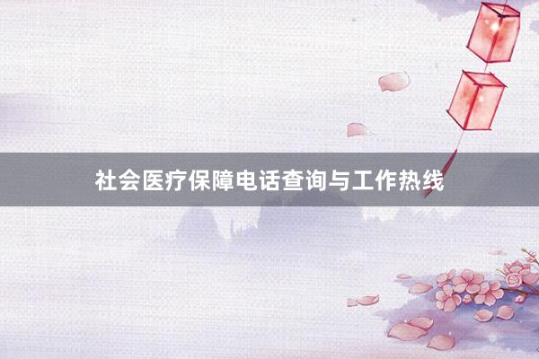 社会医疗保障电话查询与工作热线